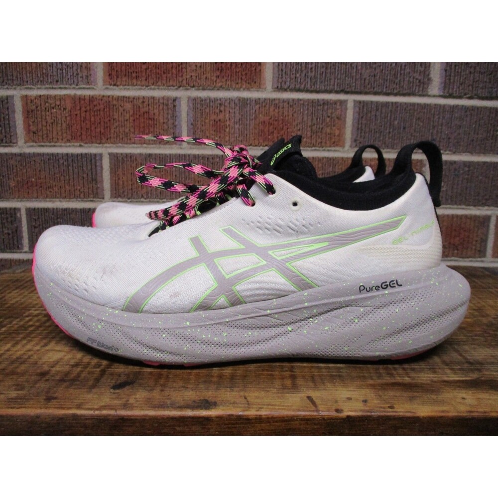 Asics Womens Gel Nimbus 25 TR 1012B581 White Trail Running Shoes Sneakers 10 - Picture 12 of 16